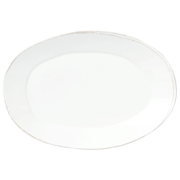 Vietri - Melamine Lastra White Oval Platter