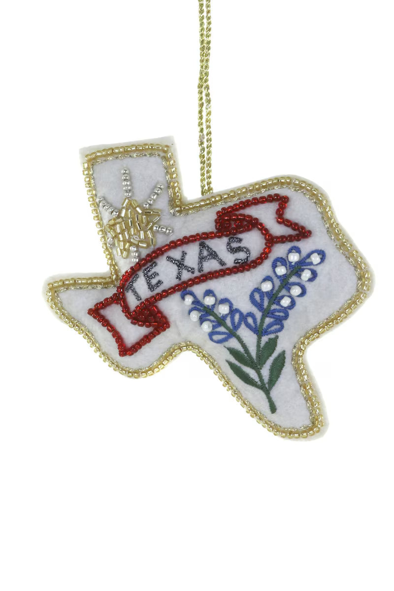 Cody Foster Embroidered Texas Ornament