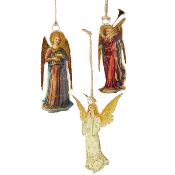 4" Metal Renaissance Angel Ornament