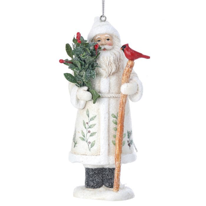 Santa with Berries Ornament