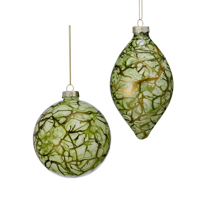 Glass Marbled Ornament