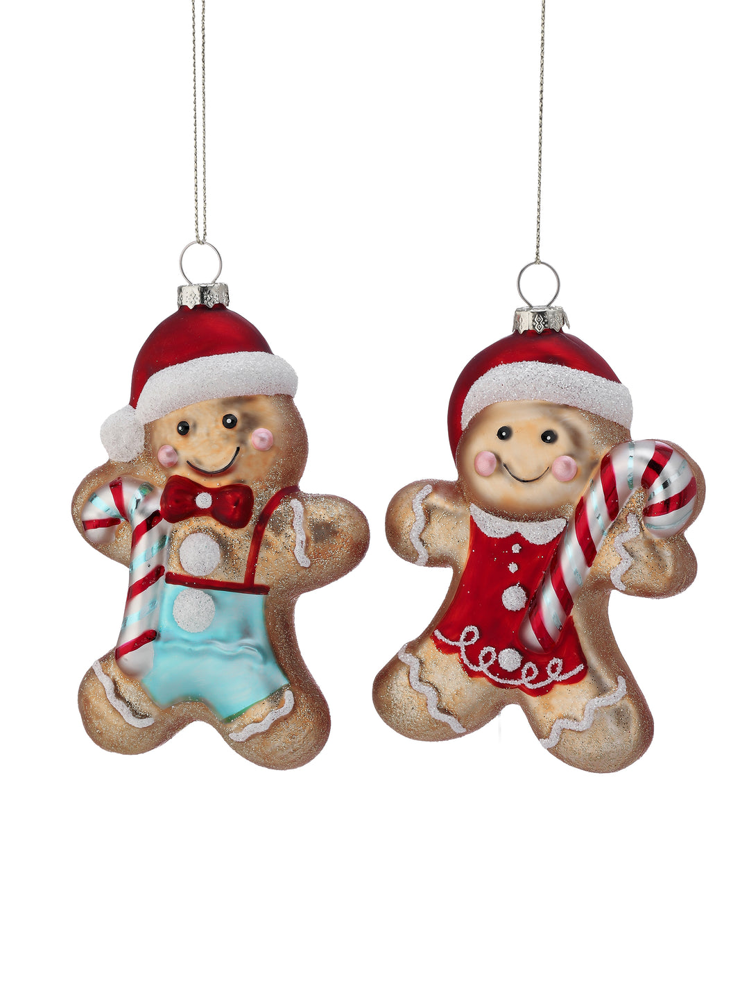 5" Glass Gingerbread Ornament