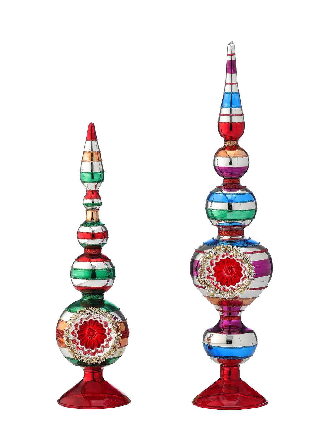 Glass Finial Table Decor