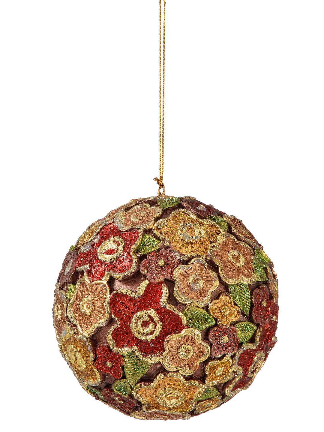 Beaded Petals Ball Ornament