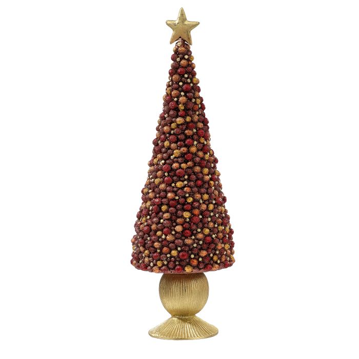 Resin Beaded Ball Cone Tree