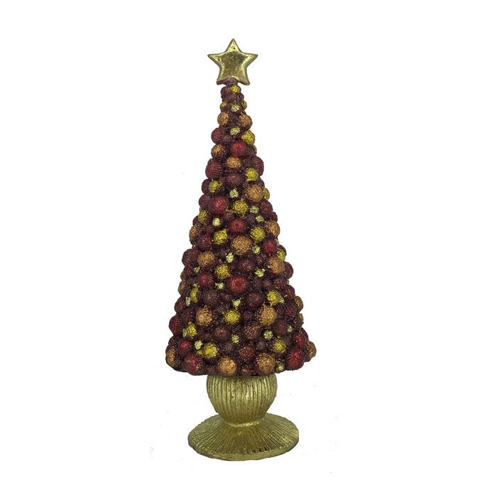 Resin Beaded Ball Cone Tree