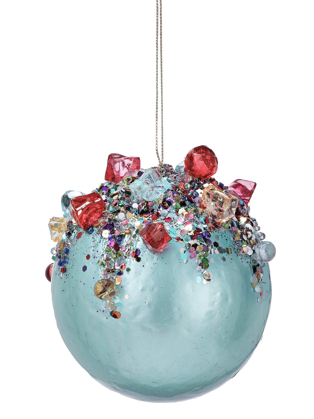 Multi Jeweled Shiny Ball Ornament