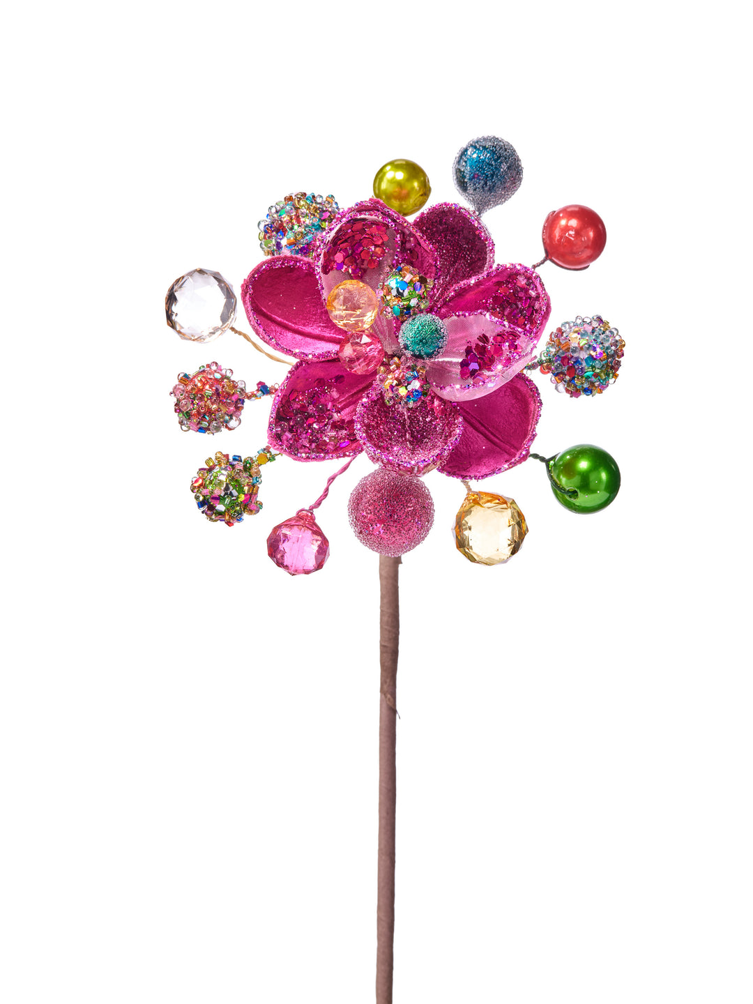 13.5" Multi Jeweled Mini Magnolia Stem