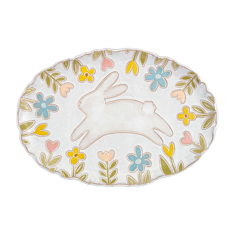 Floral Bunny Platter