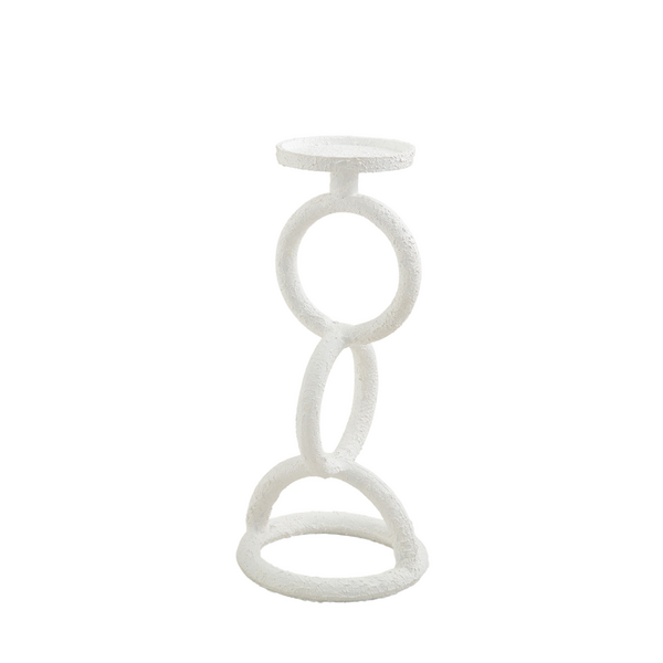 White Link Candlestick Holder - Small