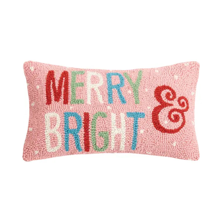 Peking Handicrafts Merry and Bright Hook Pillow