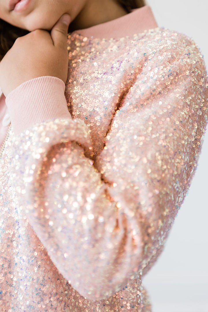 Mila & Rose Peach Sequin Jacket