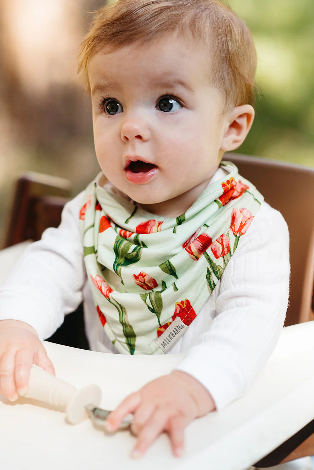 Milkbarn Luxe Stretch Kerchief Bib Tulip