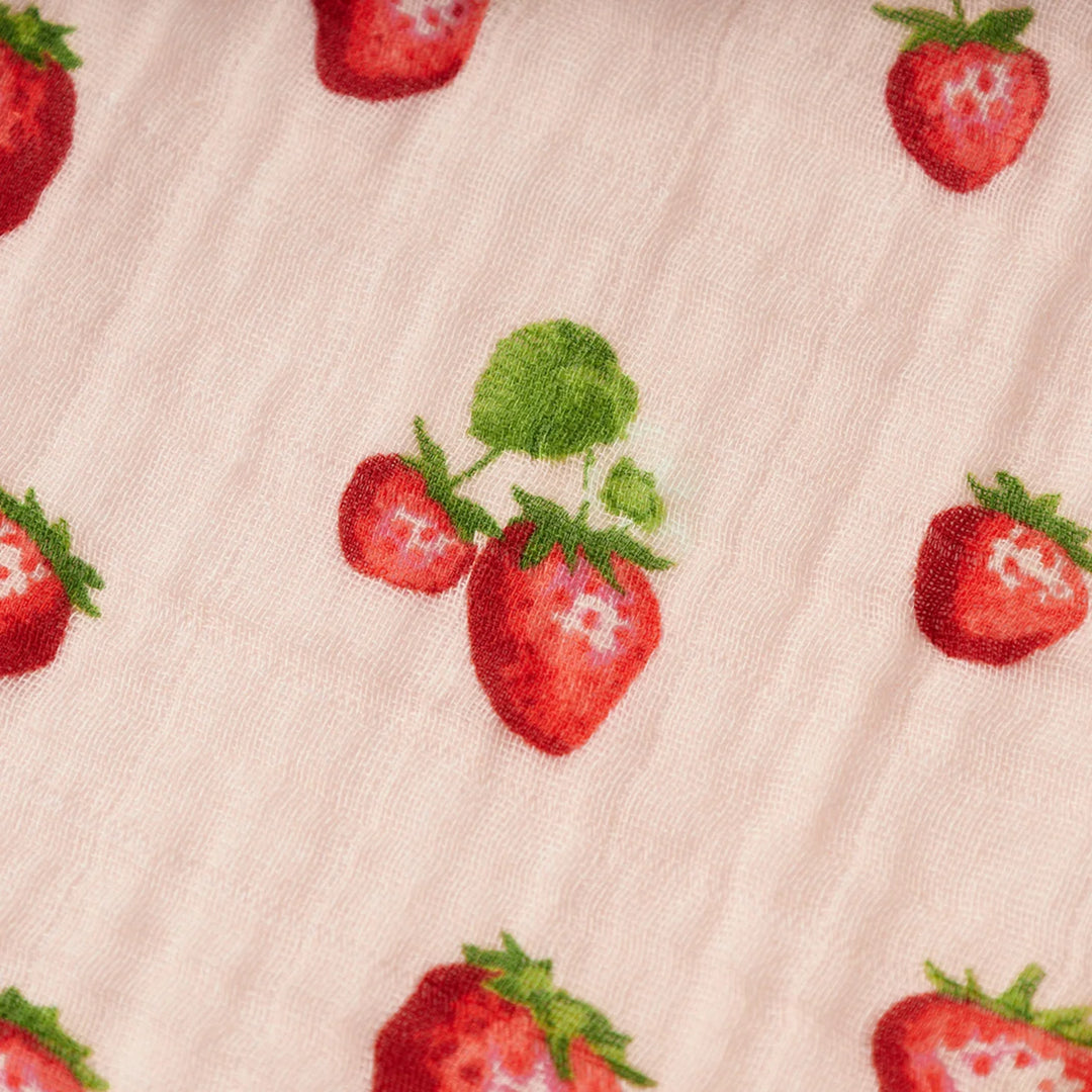 Milkbarn Strawberry Organic Cotton Swaddle