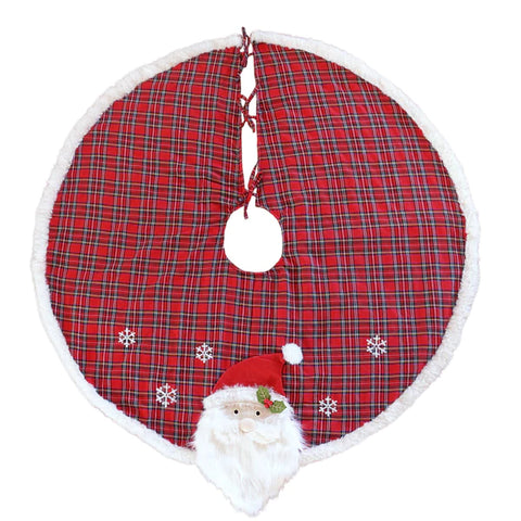 Mon Ami - Tartan Santa Tree Skirt