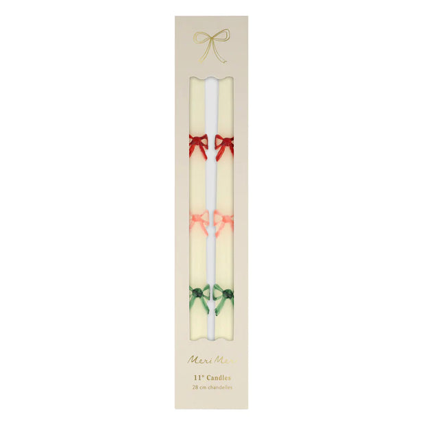 Meri Meri - Multi Colour Bow Taper Candle Set