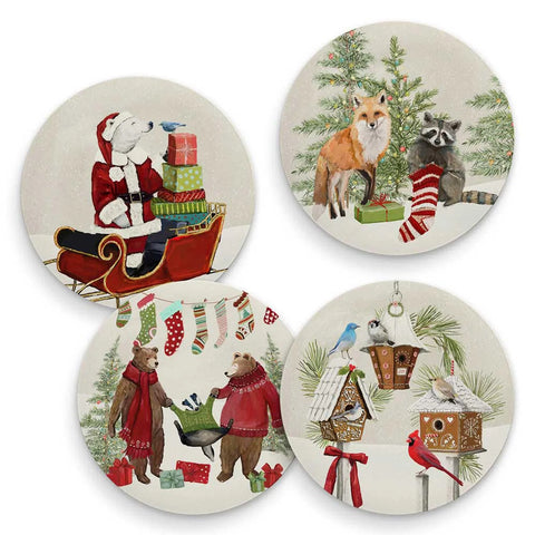 Winter Woodland Coaster Set