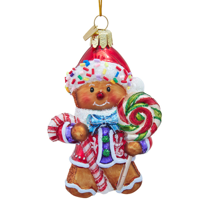 Kurt Adler Noble Gems™ Glass Candy Gingerbread Man Ornament