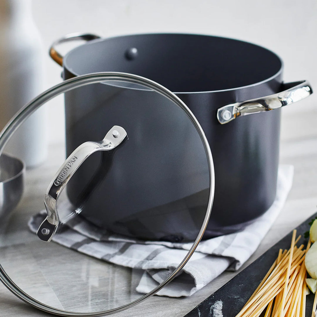 GreenPan Valencia Pro Ceramic Nonstick Stockpot with Lid