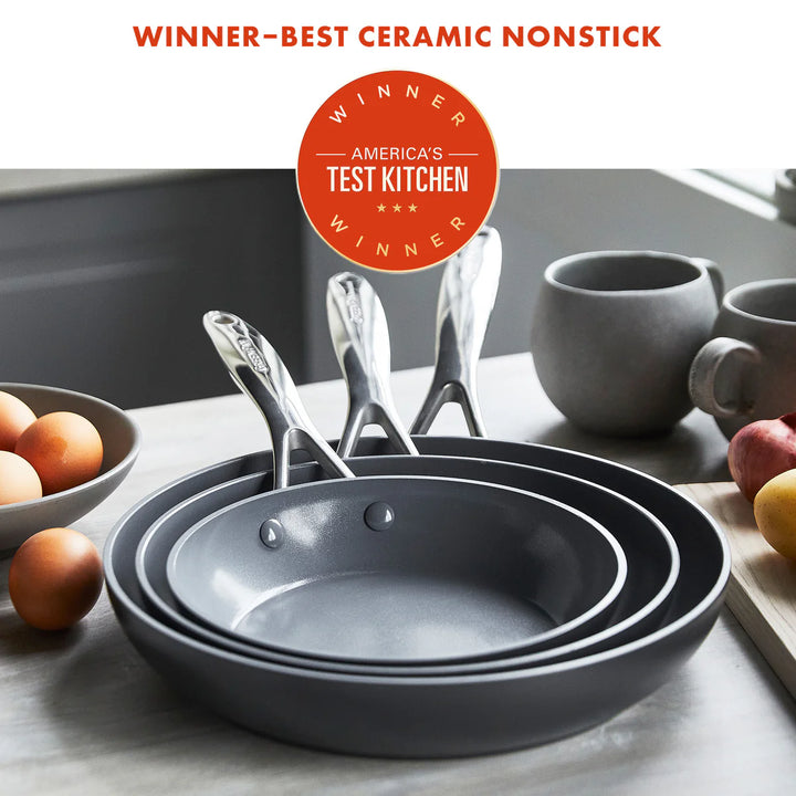 GreenPan Valencia Pro Gray Ceramic Nonstick 11-Piece Cookware Set