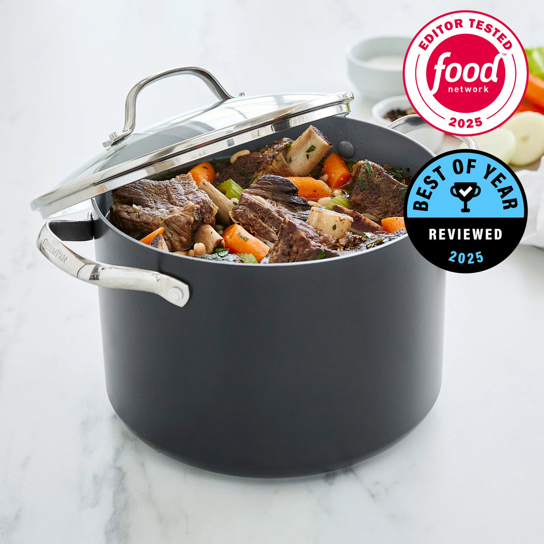 GreenPan Valencia Pro Ceramic Nonstick Stockpot with Lid