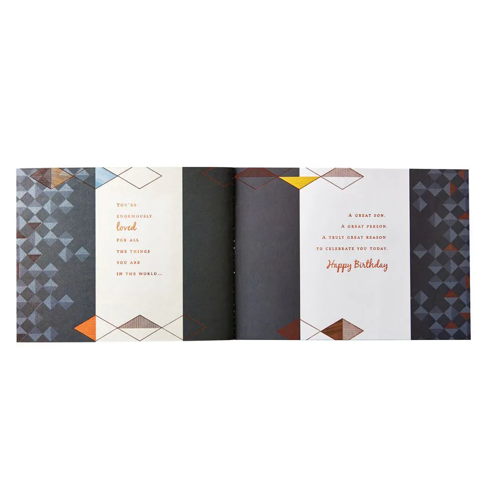 Niquea. D Birthday Card Son Patterned Shapes