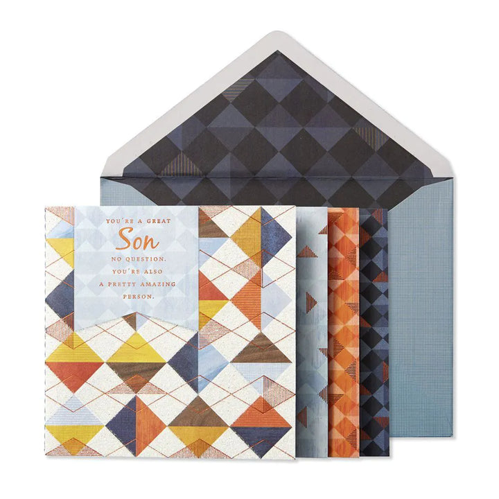 Niquea. D Birthday Card Son Patterned Shapes