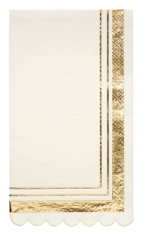 Gold and White Guest Towel