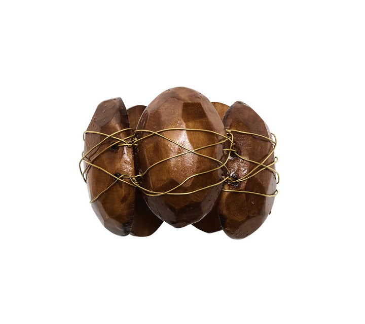 Kim Seybert Burl Napkin Ring in Brown
