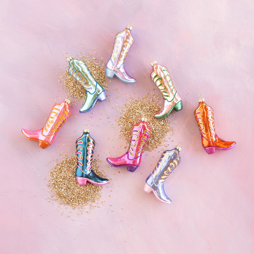 Glitterville Glitter Up Cowboy Boot Ornament