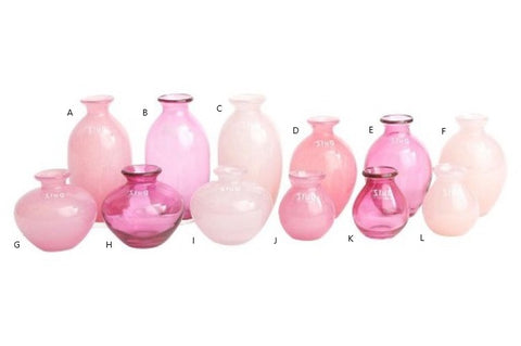 Nadiel Pink Glass Vase - Assorted