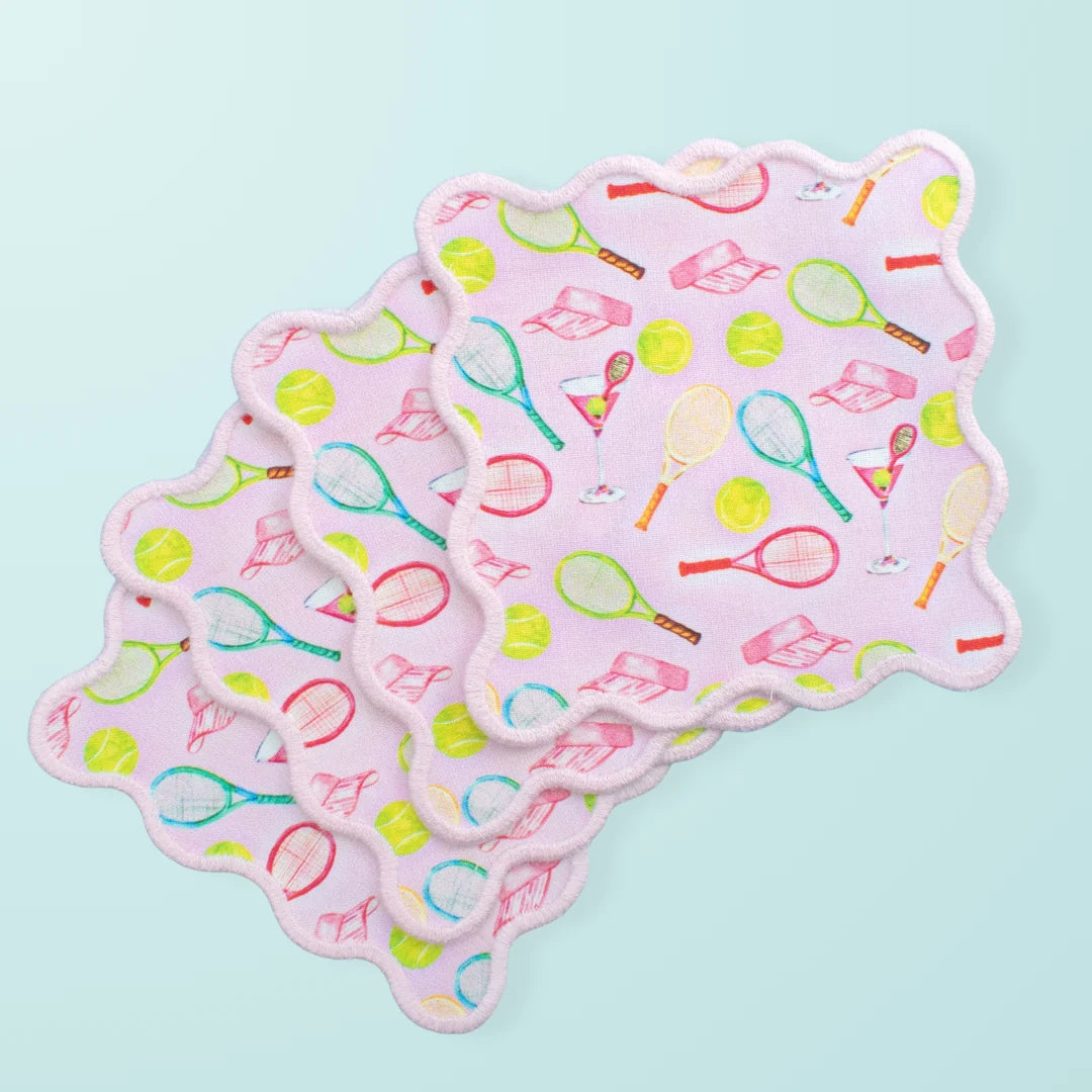 Taylor Paladino Tennis Pattern Cocktail Squares