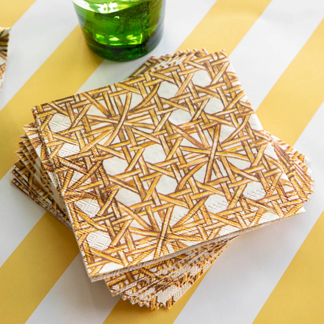 Hester & Cook Rattan Weave Cocktail Napkins