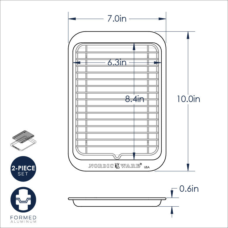Naturals Compact Ovenware 2 Piece Broiler Set