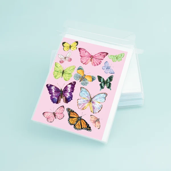 Taylor Paladino Pink Butterflies Stationary Set