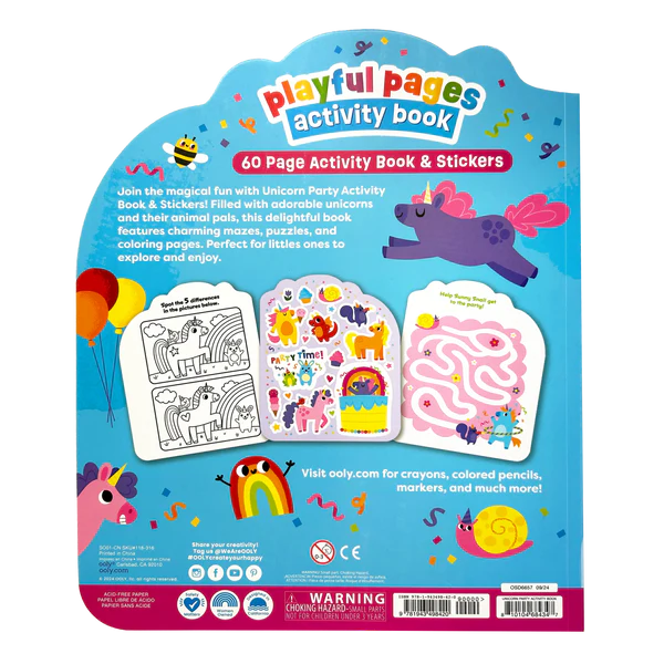 Ooly Activity Book Unicorn Party