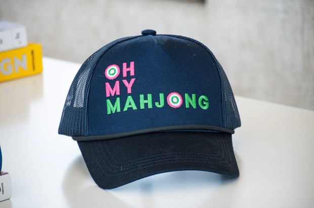 Oh My Mahjong - Navy Stitched Hat