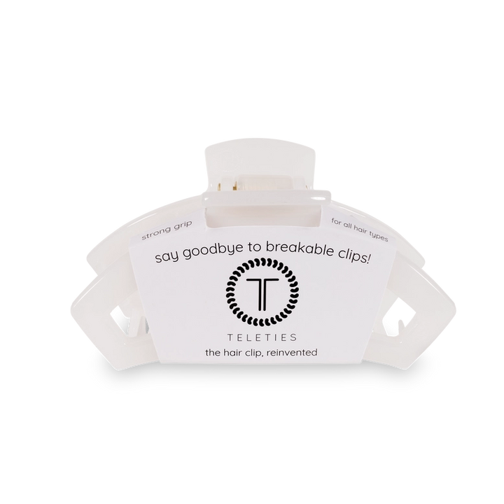 TELETIES Open Hair Clip Coconut White