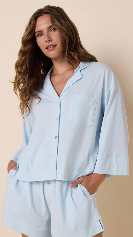 The Cat's Pajamas Mariposa Long Sleeve Short Set