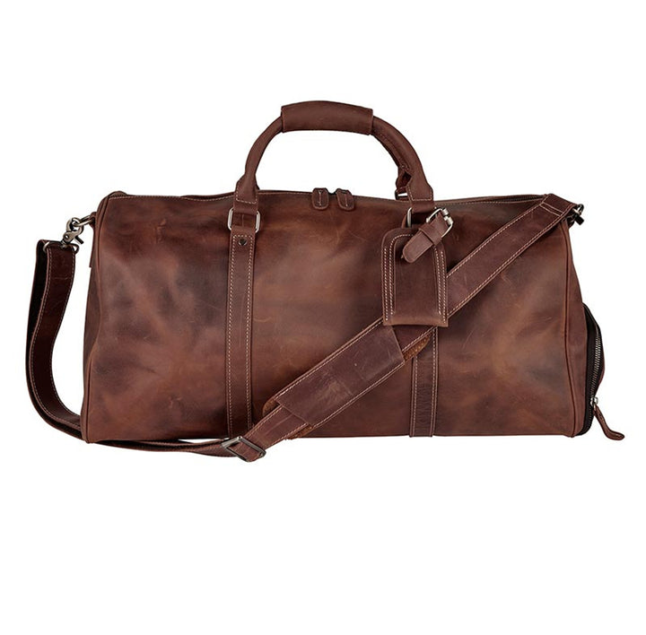 Cole Wheeler Leather Weekender Bag