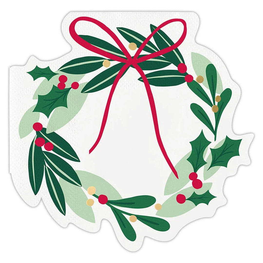 Wreath Die Cut Paper Napkins