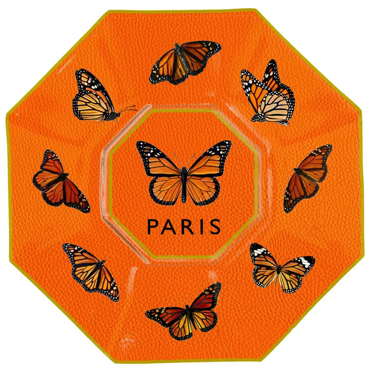 Marye Kelley Decoupage Glass Octagonal Plate