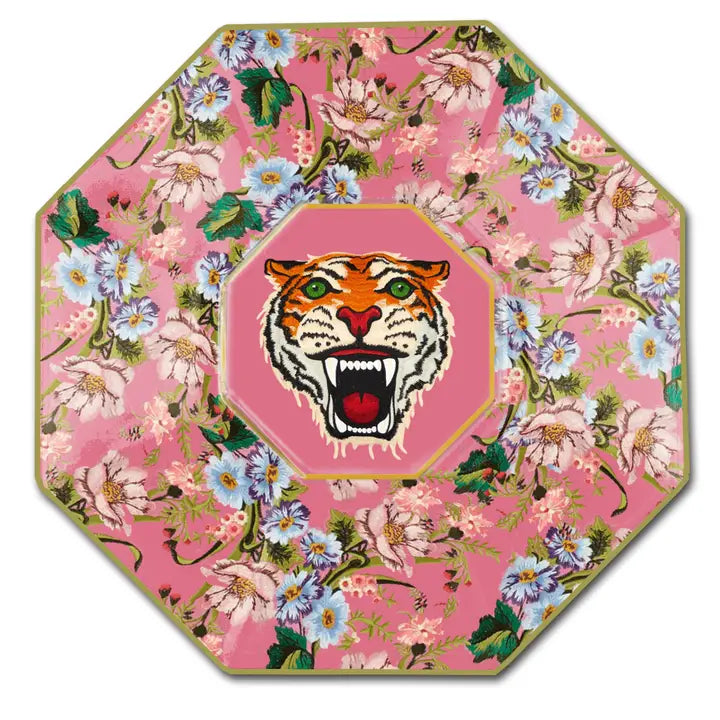 Marye Kelley Decoupage Glass Octagonal Plate