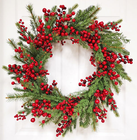 Red Berry and Pine Wreath