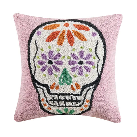 Pink Sugar Skull Hook Pillow