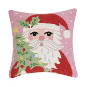 Santa Holding Tree Hook Pillow