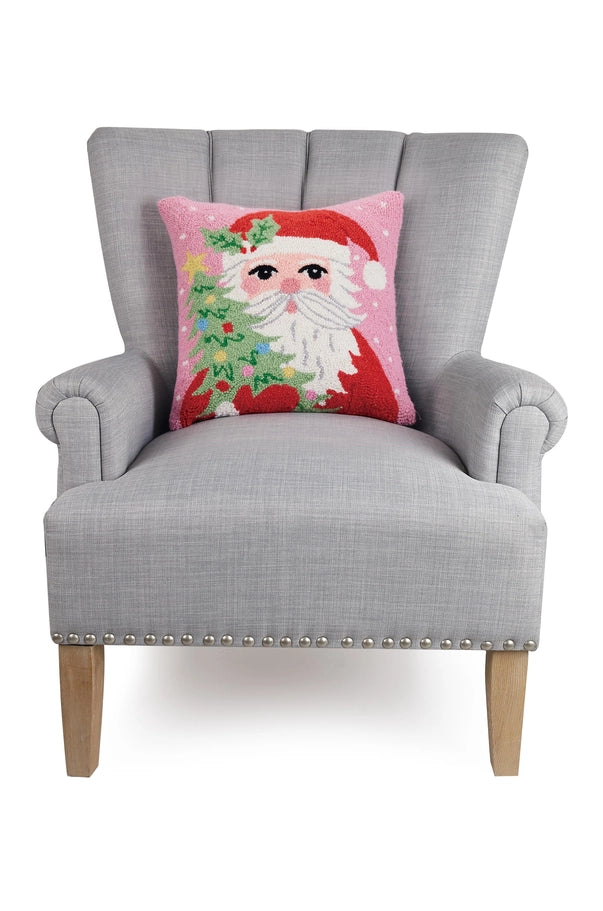 Peking Handicrafts Santa Holding Tree Hook Pillow