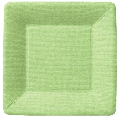 Classic Linen Paper Plates - Green