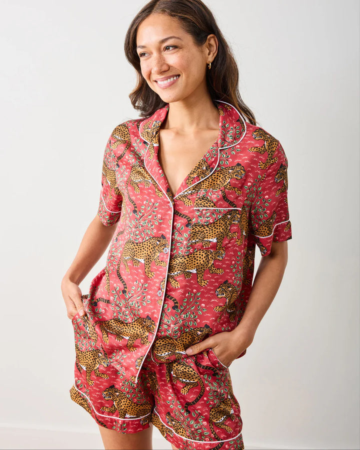 Print Fresh Bagheera Short Set Scarlet