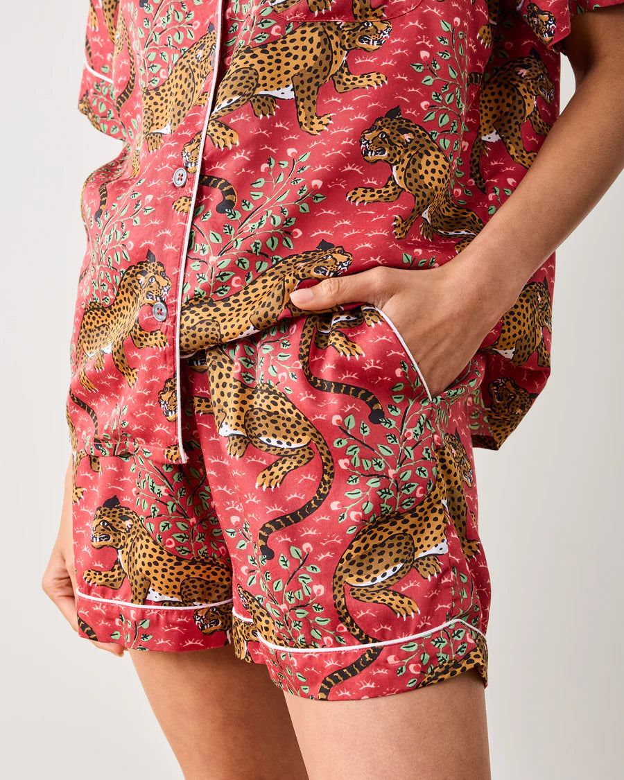 Print Fresh Bagheera Short Set Scarlet